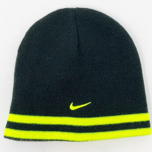 Nike Accessories | Nike Reversible Striped Beanie Knit Hatyouth | Poshmark